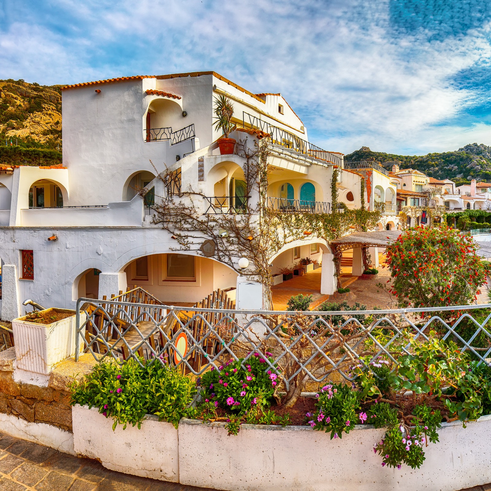 View of Poltu Quatu town on the Costa Smeralda